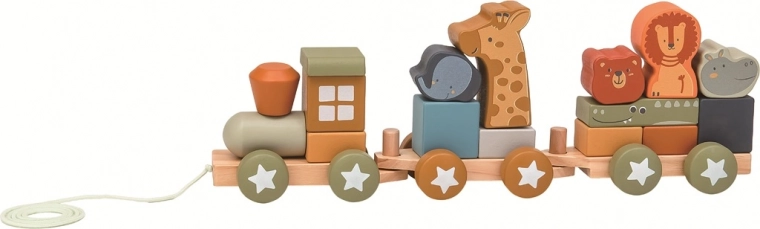 Drveni vlakić sa životinjama 2Kids Toys