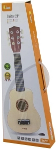 Viga dječja drvena gitara prirodna 21 inča 6 žica