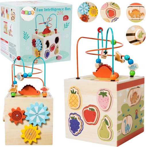Drvena Montessori osjetilna edukativna kocka