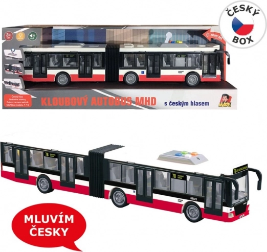 Autobus na navoj 44 cm s češkim najavama i svjetlosnim efektima