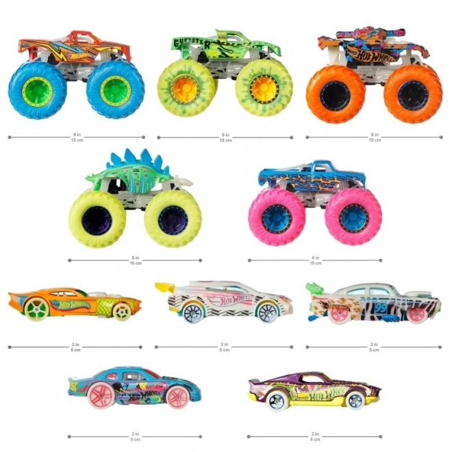 Hot Wheels monster truckovi koji svijetle u mraku 10 kom