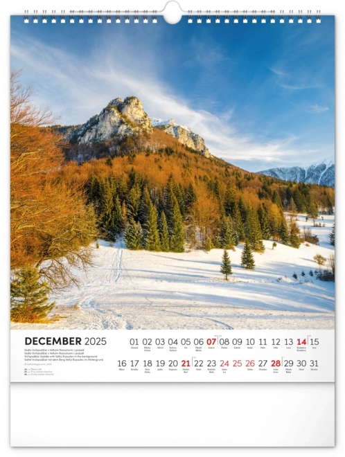 NOTIQUE Zidni kalendar Čarobna Slovačka 2025, 30 x 34 cm