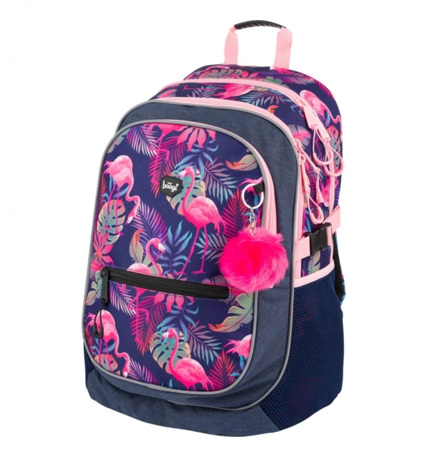 BAAGL školski ruksak Flamingo