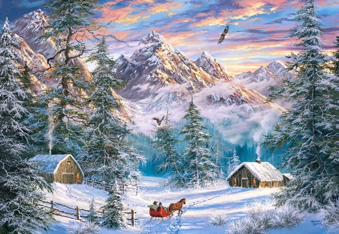 Puzzle 1000 dijelova Zima u planinama