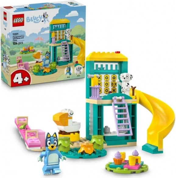 Bluey: Bluey i Pjegavi na igralištu – građevni set za djecu 4+