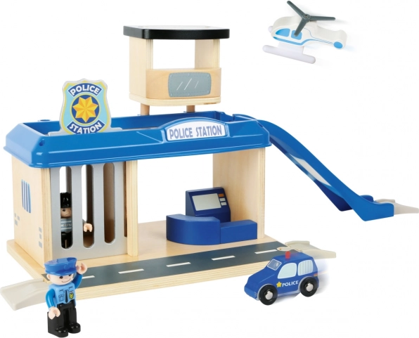 Drvena policijska stanica Small Foot s opremom