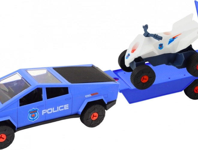Policijski auto s prikolicom za realističnu igru