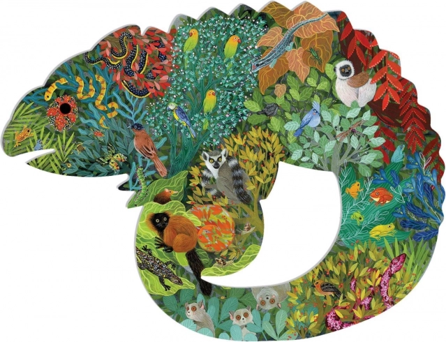 DJECO Obrysne puzzle Kameleon 150 dijelova