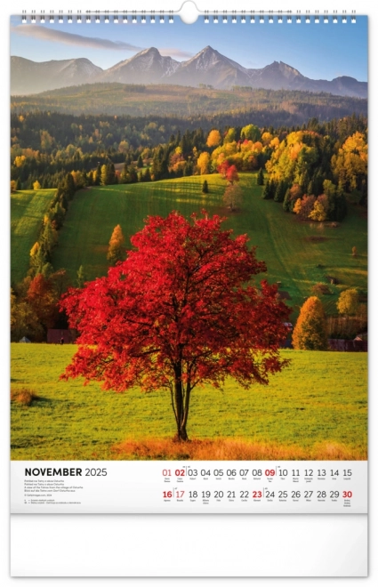 NOTIQUE Zidni kalendar Tatry 2025, 33 x 46 cm