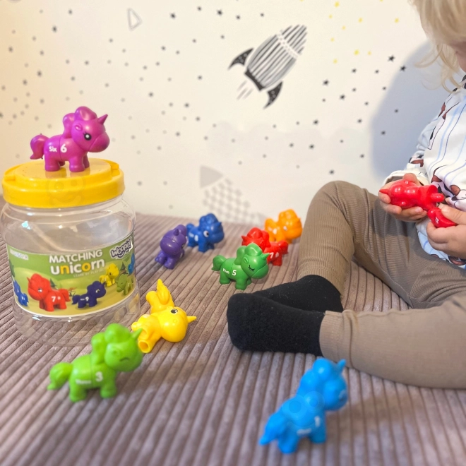 Montessori komplet za učiti brojeve i boje Jednoroga