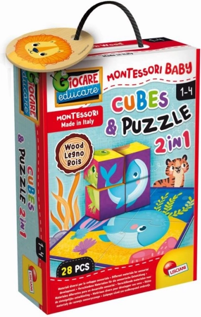 Montessori drvene kocke i slagalice sa životinjama