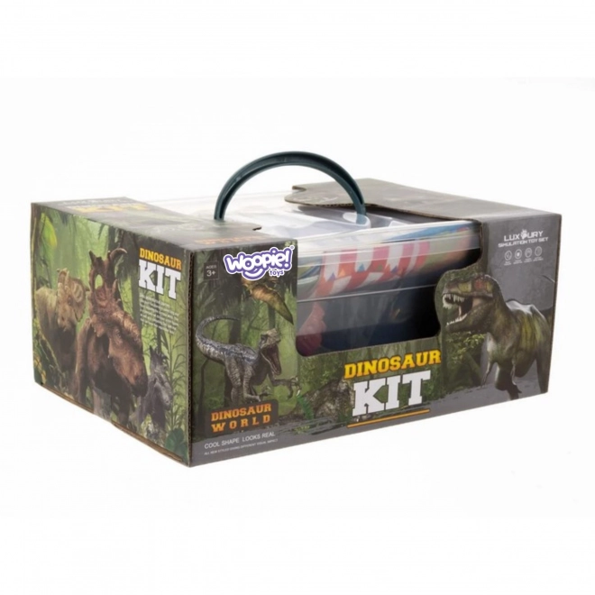 Set figura dinosaura s igrališnim podlogom i kovčegom