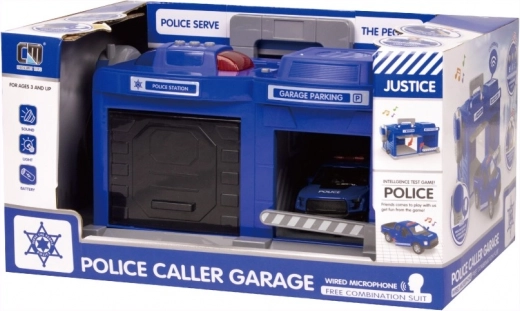 Policijski igraći set – garaža sa svjetlosnim i zvučnim efektima