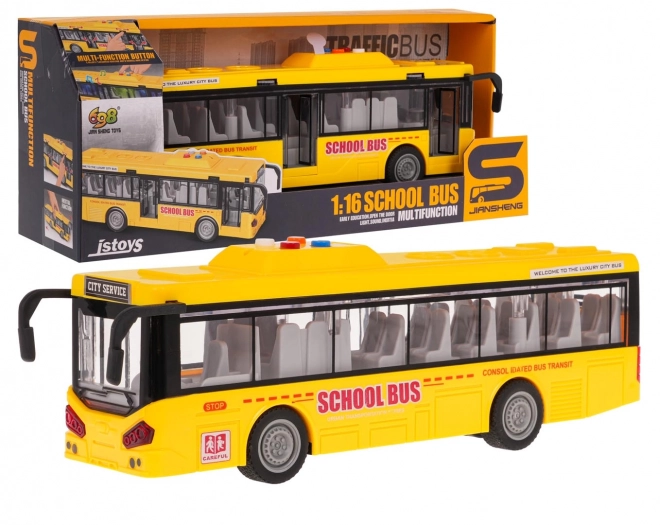 Žuti autobus s funkcijom svjetla i zvuka