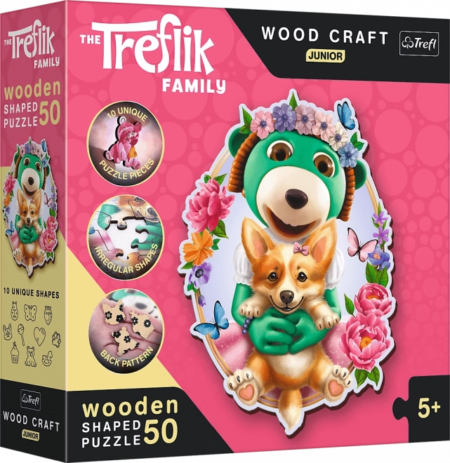 Drvene puzzle Sretni Treflići 50 dijelova
