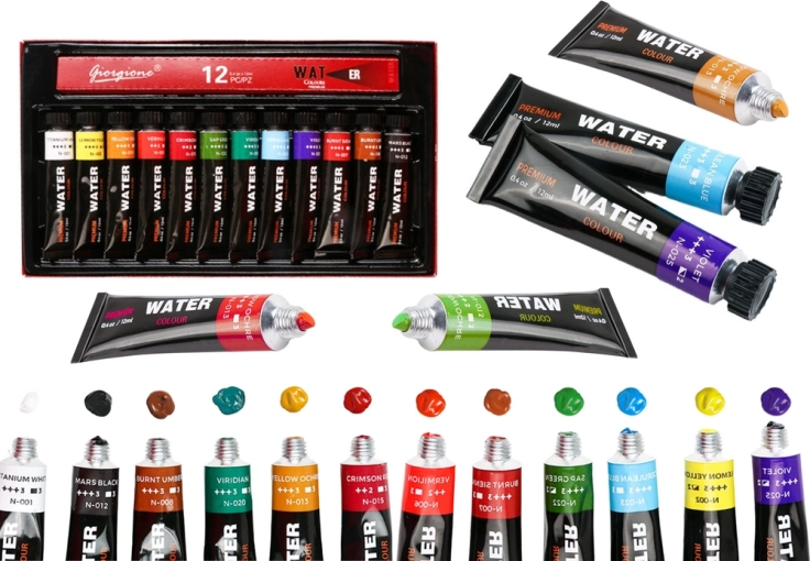 Set akrilnih boja u tubama – 12 boja