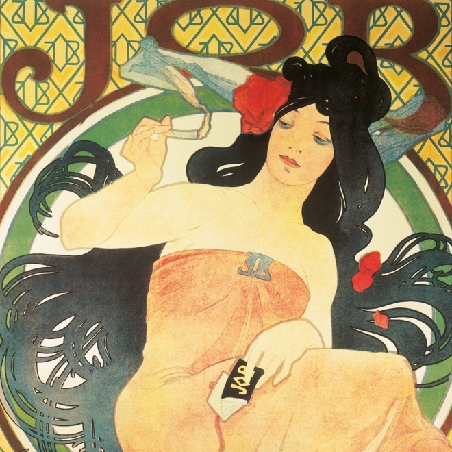 Note kalendar Alfons Mucha 2025, 30 × 30 cm