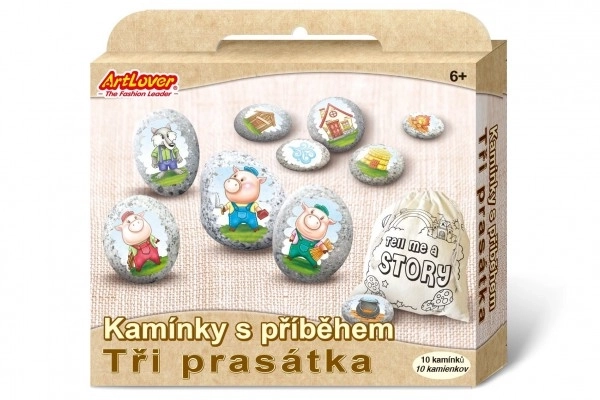 Kamenčići s pričom Tri praščića ARTLOVER