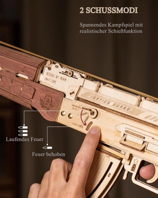 RoboTime 3D Drvene mehaničke slagalice Napadačka puška AK-47