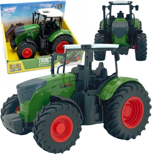 WOOPIE zeleni traktor s gumiranim kotačima