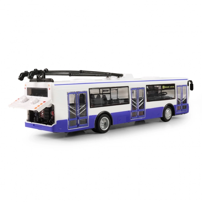 Trolejbus koji najavljuje stanice na češkom 28 cm plavi