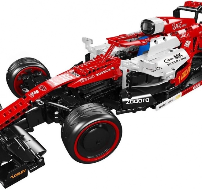 Konstrukcijski set trkaće formule s RC, 1185 dijelova – crvena, mjerilo 1:8
