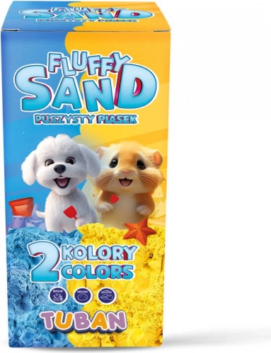 Pahuljasti mirisni pijesak TUBAN Fluffy plavi i žuti 140 g