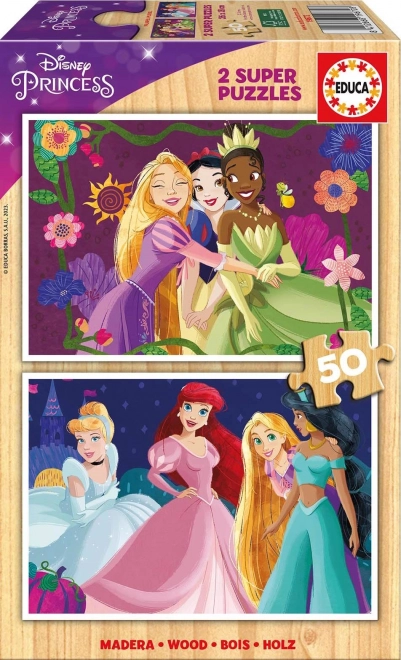 Drvene slagalice DISNEY princeze 2×50 dijelova