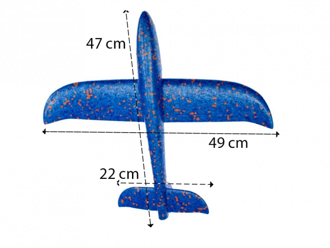 Laki plavi polistirenski zmaj 47 cm