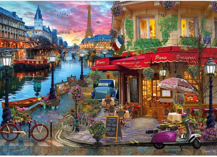 Puzzle Zalazak sunca nad Seinom XL 500 dijelova