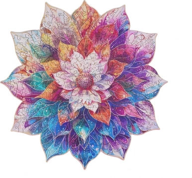 Drvene puzzle Cvjetna mandala
