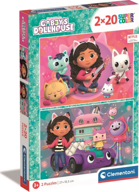 Puzzle 2×20 dijelova Gabinin čarobni domek