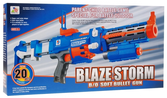 Pištolj 2 u 1 za djecu 8+ Blaze Storm 20 dugih pjenastih metaka + laserski ciljač + bočica