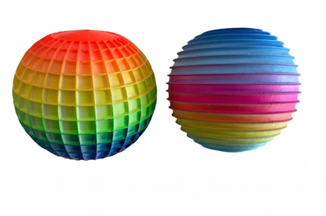 Mačja lopta Jumbo rainbow naborana 9 cm