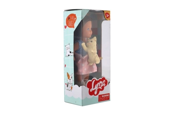Lutka s plišancem plast 12cm čvrsto tijelo 3 vrste u kutiji 7x15x5cm 24kom u kutiji