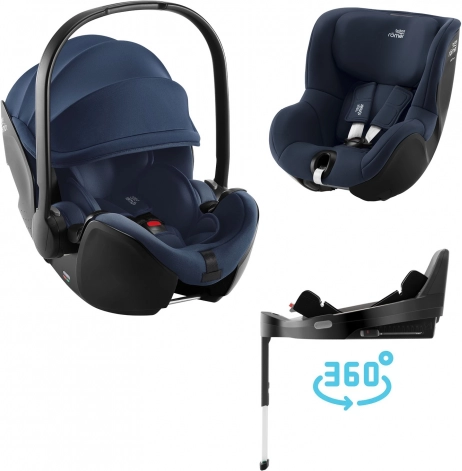 Autosjedalica set Britax Römer: Baby-Safe Pro + Vario Base 5Z + Dualfix 5Z, Night Blue