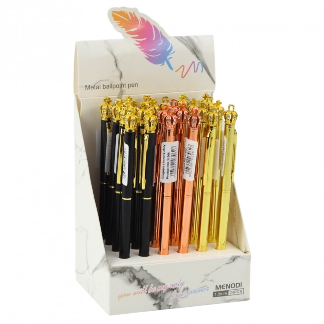 Automatska metalna olovka Kruna plava tinta 1,0 mm