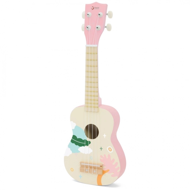 Klasični svijet drveno ukulele za djecu ružičasto