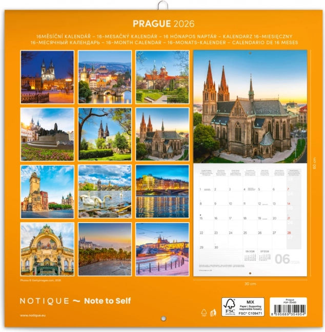 Kalendar za bilješke Prag 2026