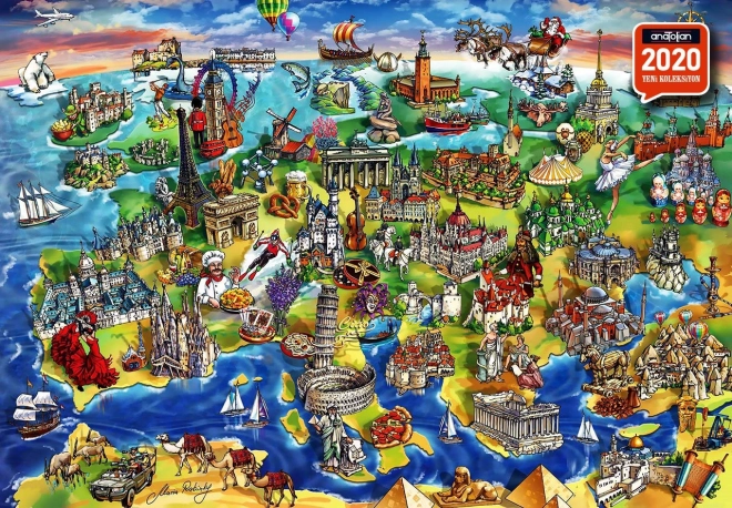 ANATOLIAN puzzle Europski svijet 1500 dijelova