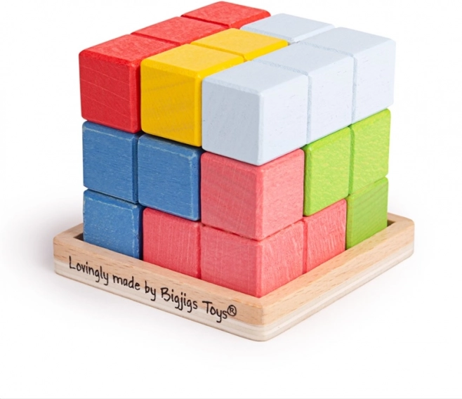 Bigjigs Toys drvena slagalica kocka