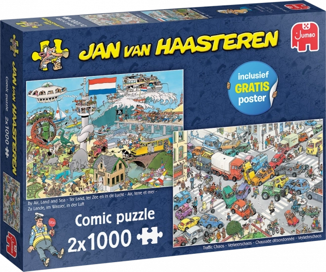 JUMBO Puzzle JvH Prometni kaos sa Zra0dnima i brodom 2x1000 komada
