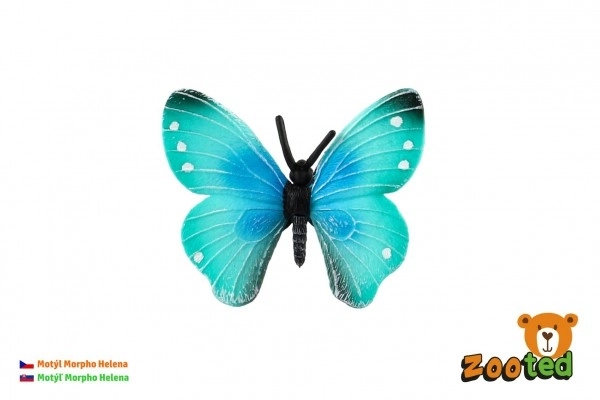 Tropski leptir Morpho Helena plastika 7cm u vrećici