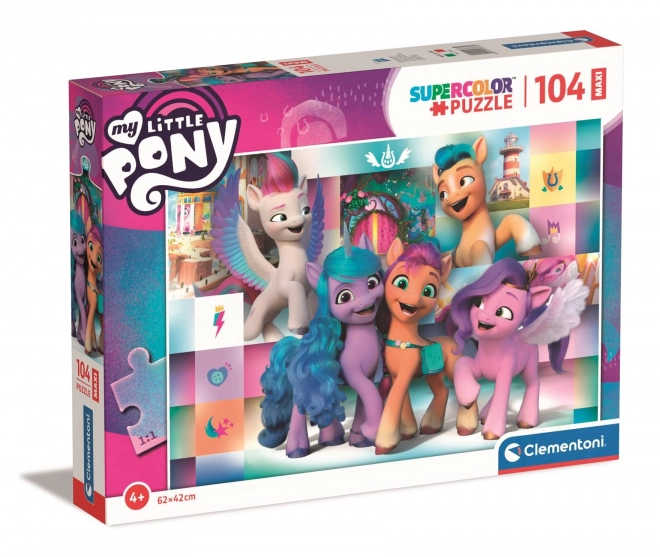 Puzzle Clementoni My Little Pony: Vesela družina MAXI 104 komada