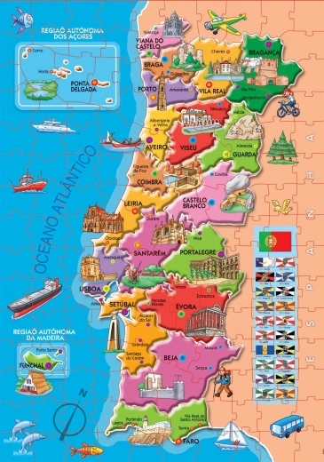 Educa Puzzle Karta Portugala 150 dijelova