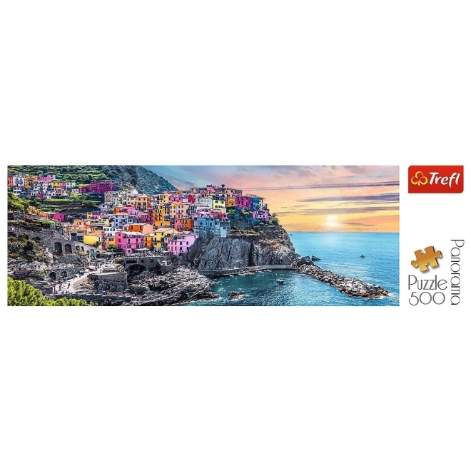 Panoramska slagalica 500 dijelova Vernazza pri zalasku sunca, Italija