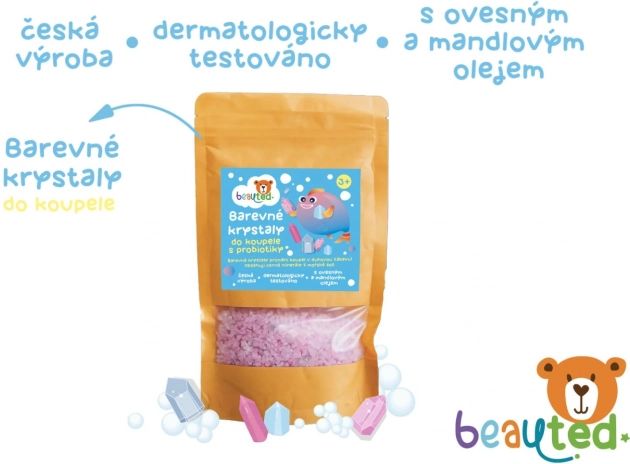 Šarene kupke kristali s probioticima u vrećici s patentnim zatvaračem