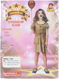 Karnevalska haljina strašni klaun za djevojčice 110–120 cm