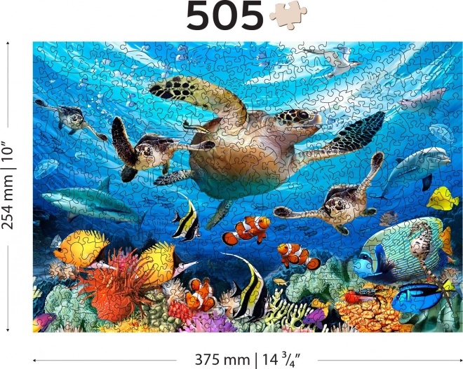 WOODEN CITY Drvene puzzle Život u oceanu 505 dijelova