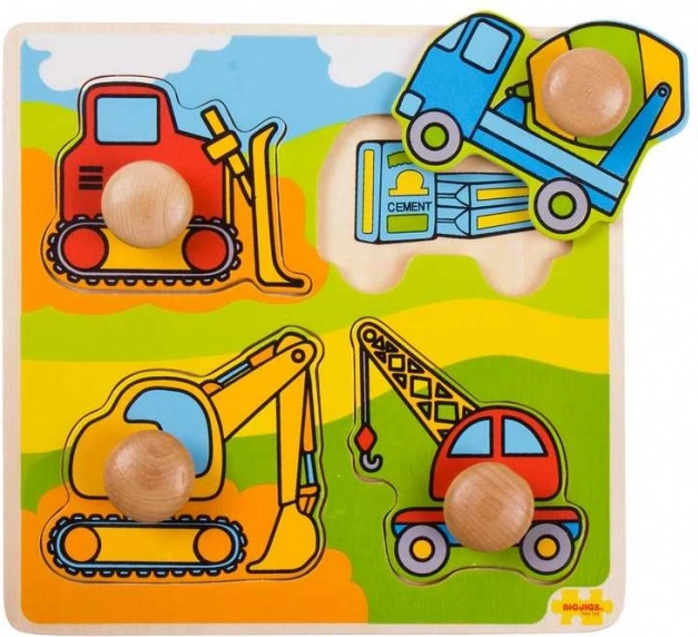 Velike umetne slagalice Građevinski strojevi Bigjigs Toys